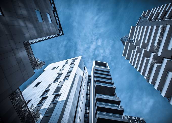 Blue view of Milan