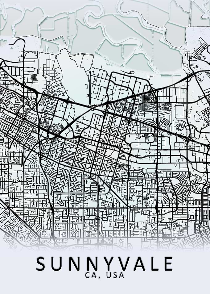 Sunnyvale CA USA City Map