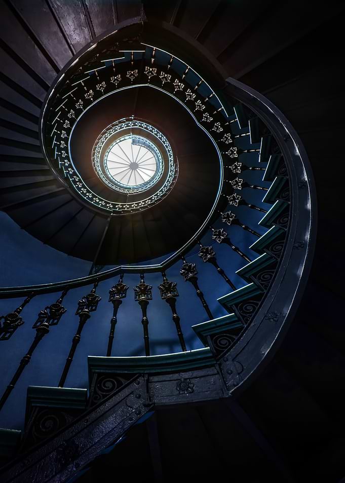 Blue staircase