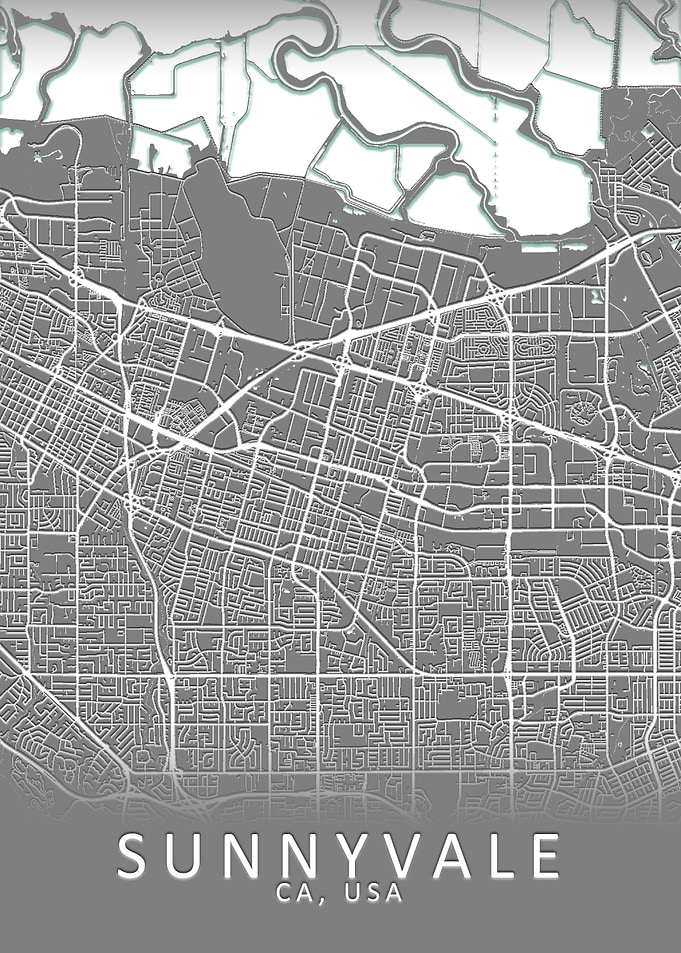 Sunnyvale CA USA City Map