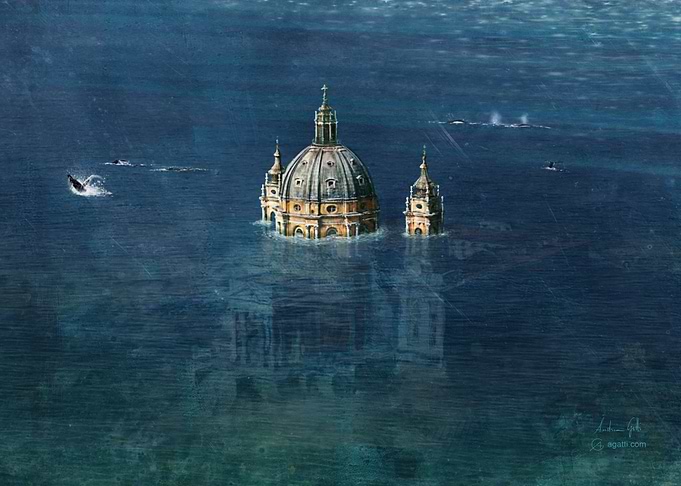 Basilica Superga submerged