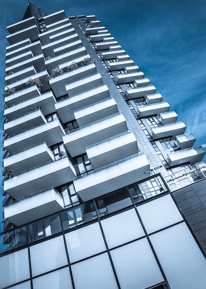 Blue view of Milan