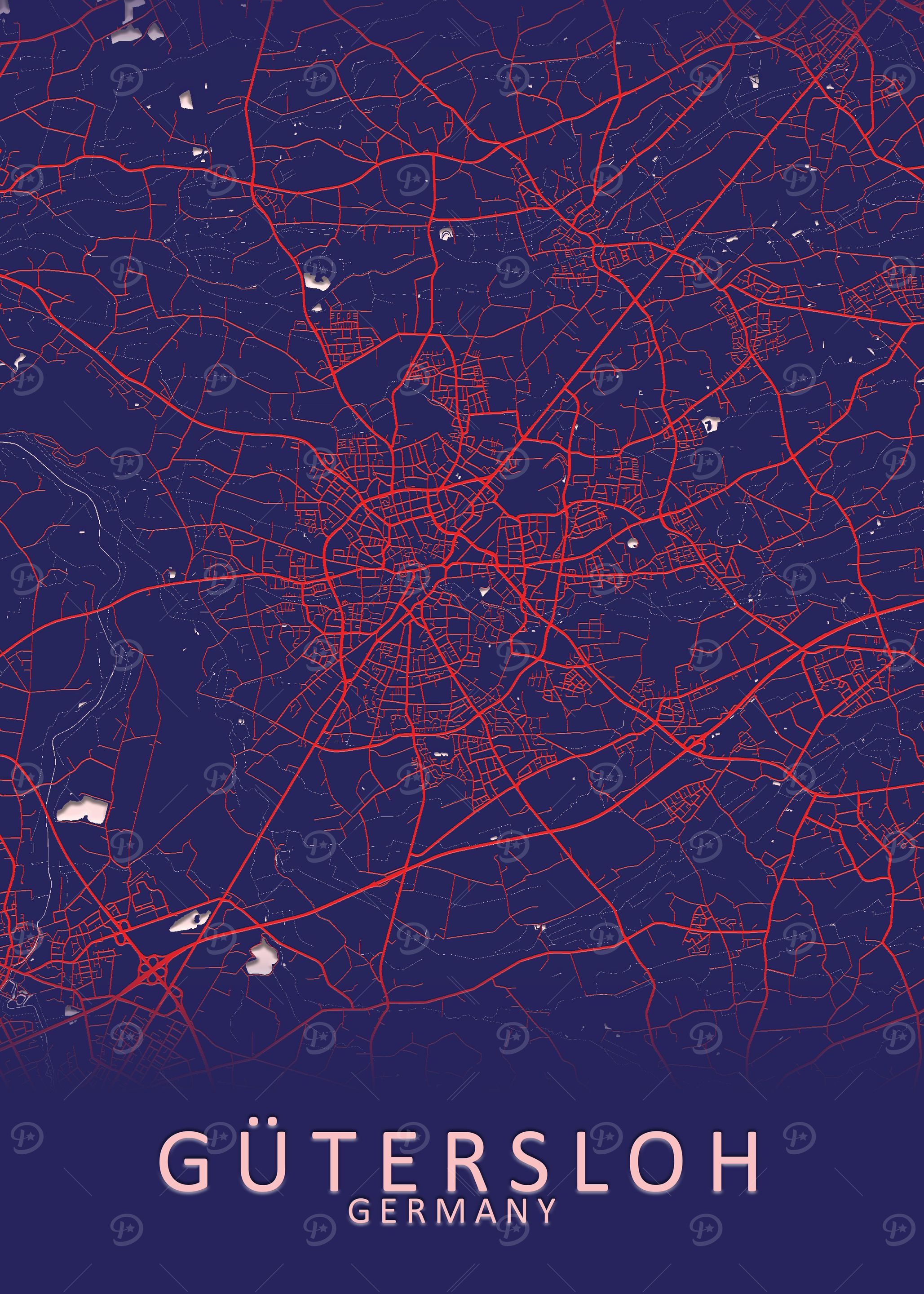 Gutersloh Germany City Map