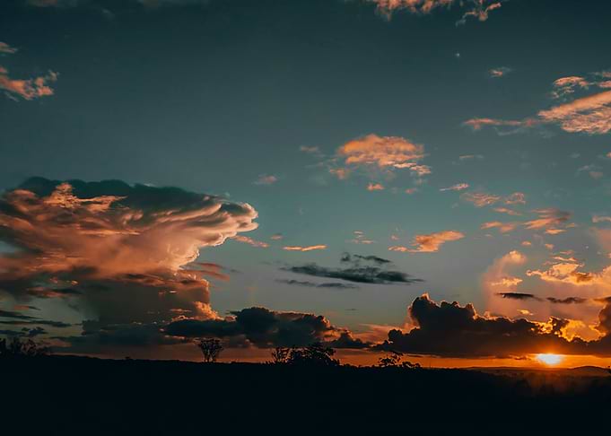 Farm sunset