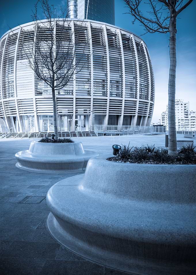 Blue view of Milan