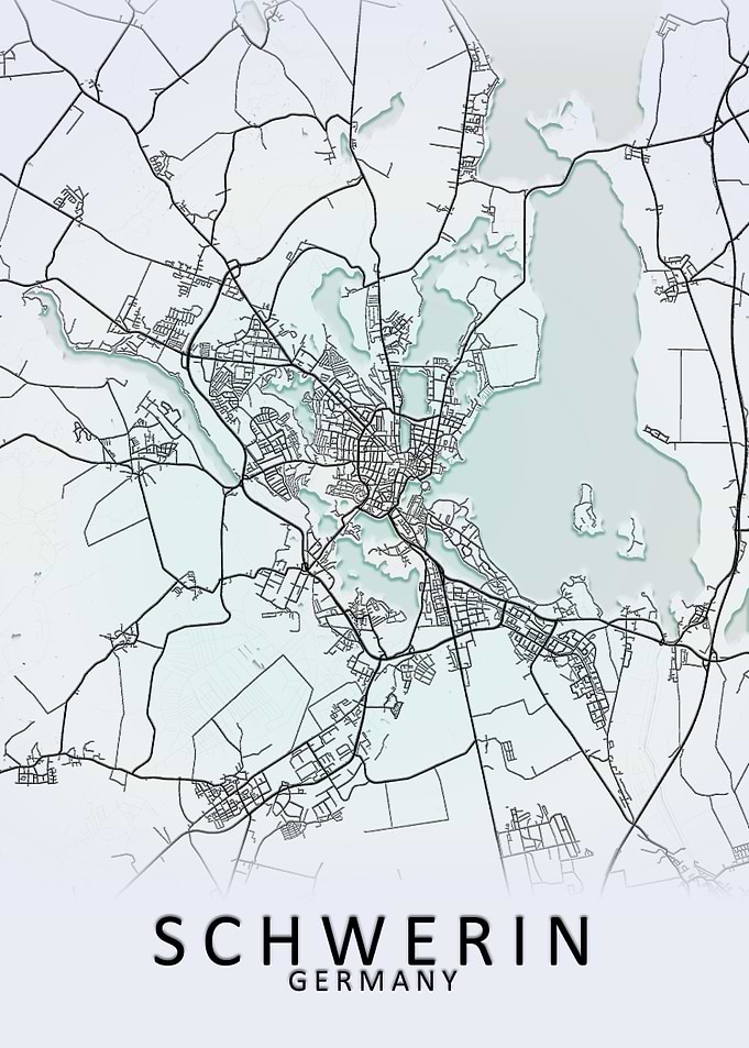 Schwerin Germany City Map