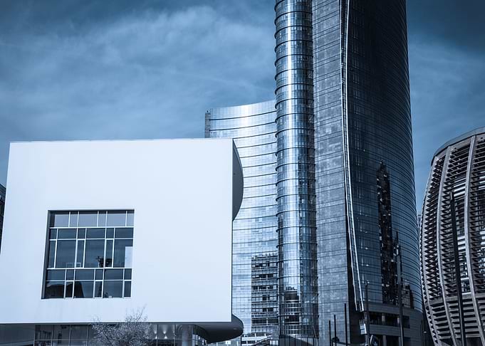 Blue view of Milan