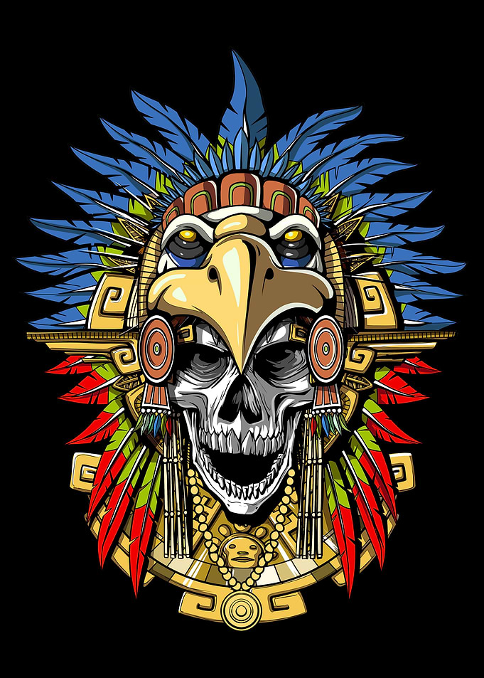 Aztec Warrior Skull Mask