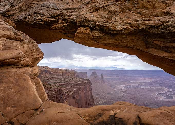Mesa Arch on a Stormy Day