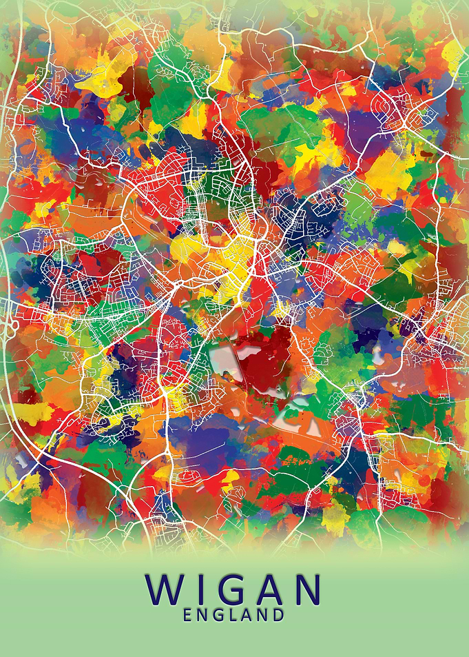 Wigan England City Map