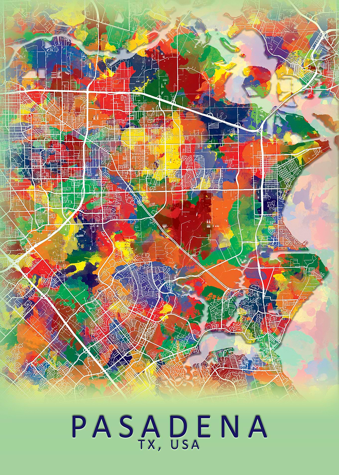 Pasadena TX USA City Map