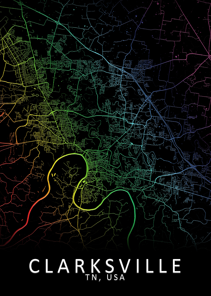 Clarksville TN USA Map