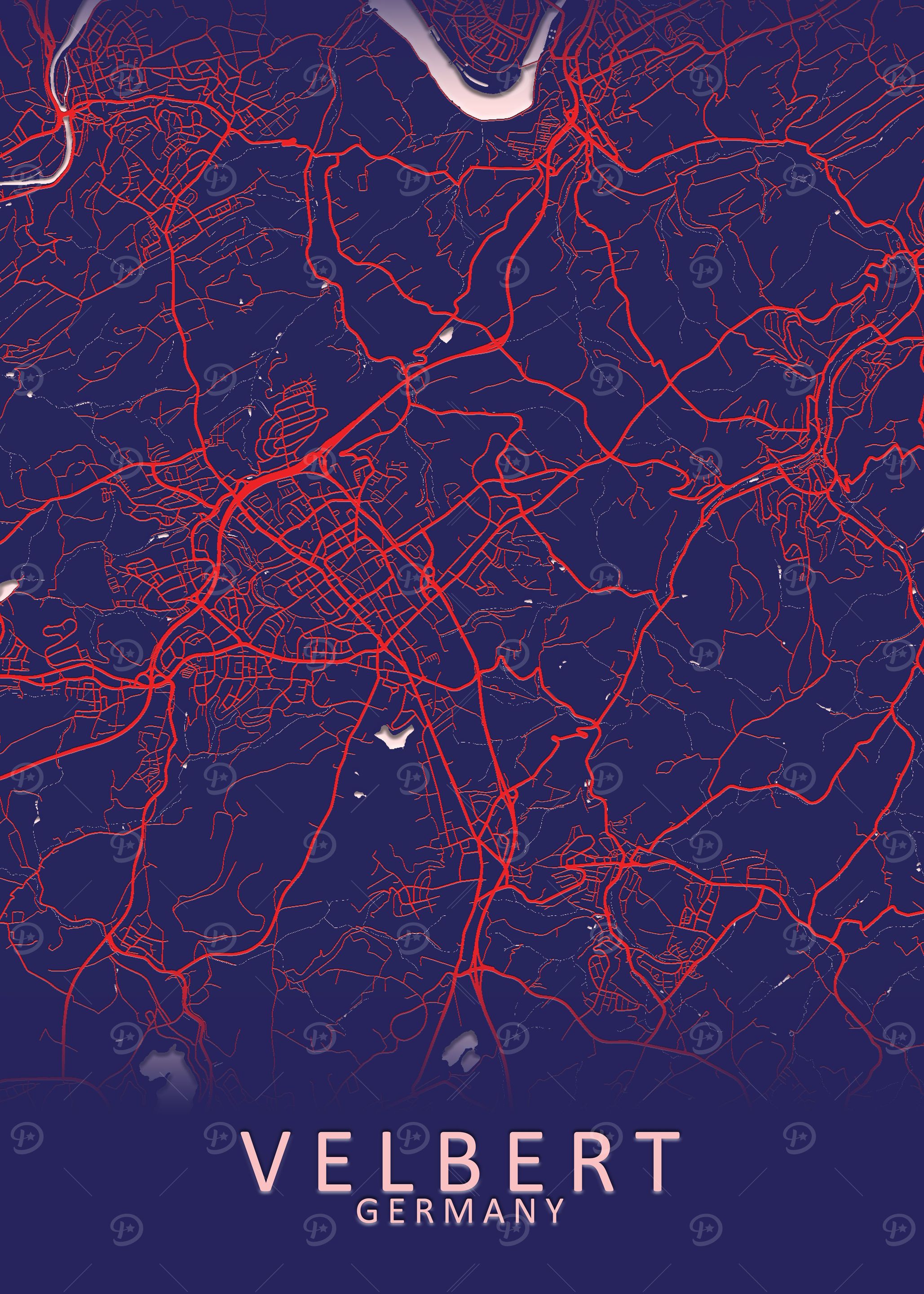 Velbert Germany City Map