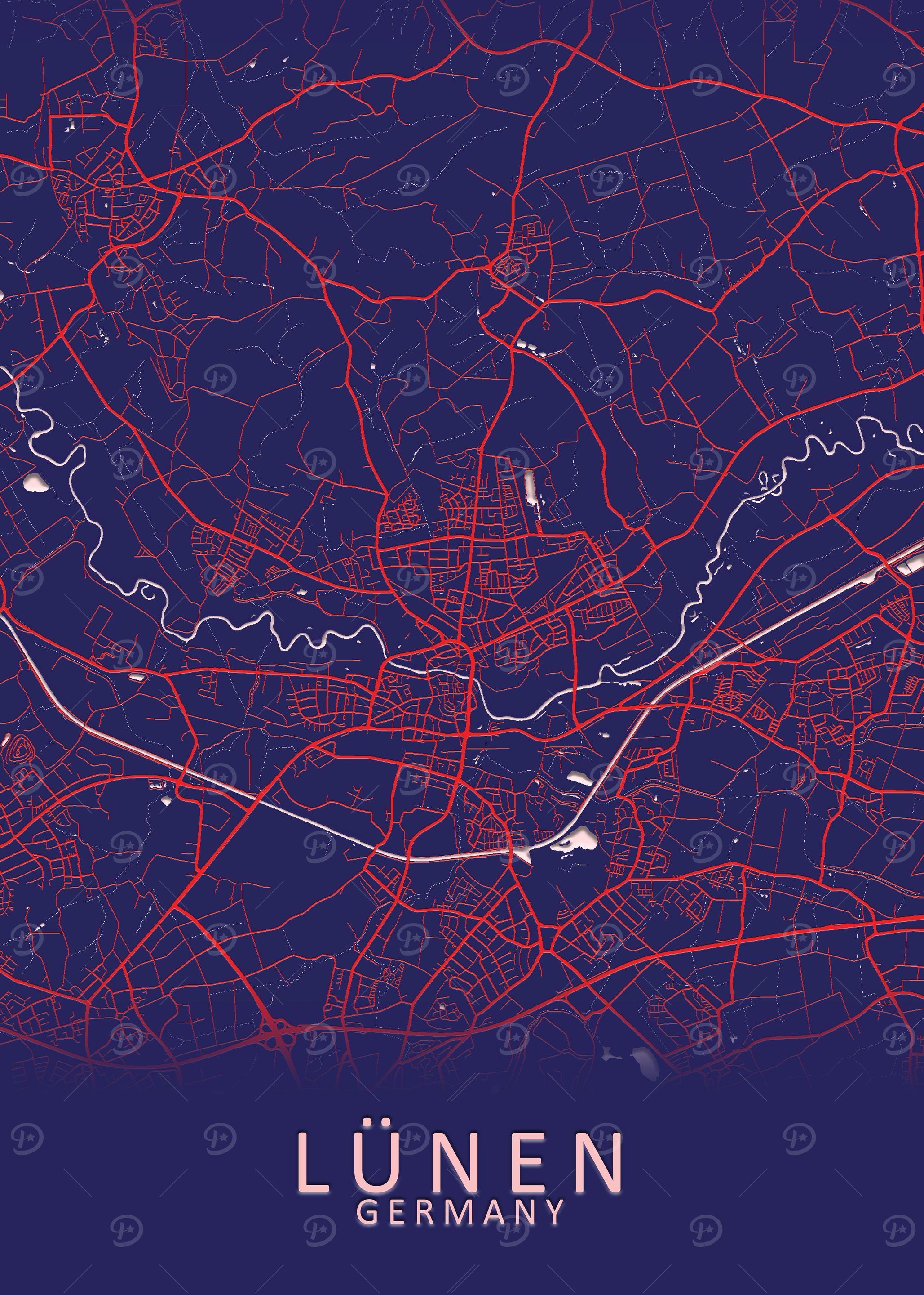 Lunen Germany City Map