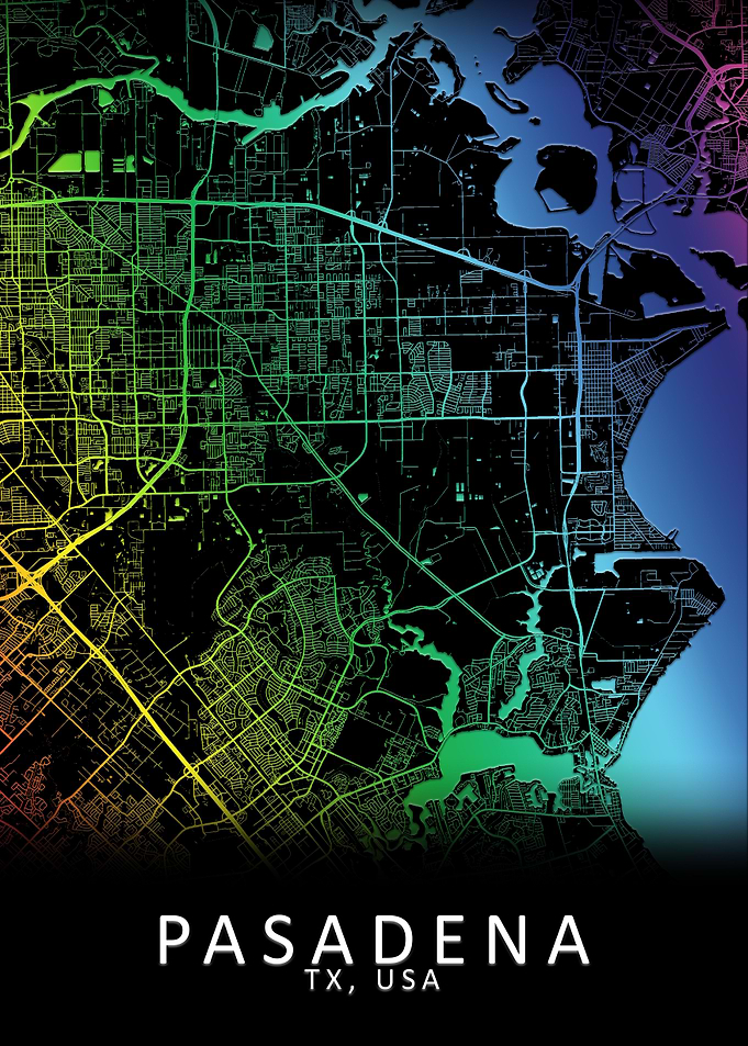 Pasadena TX USA City Map