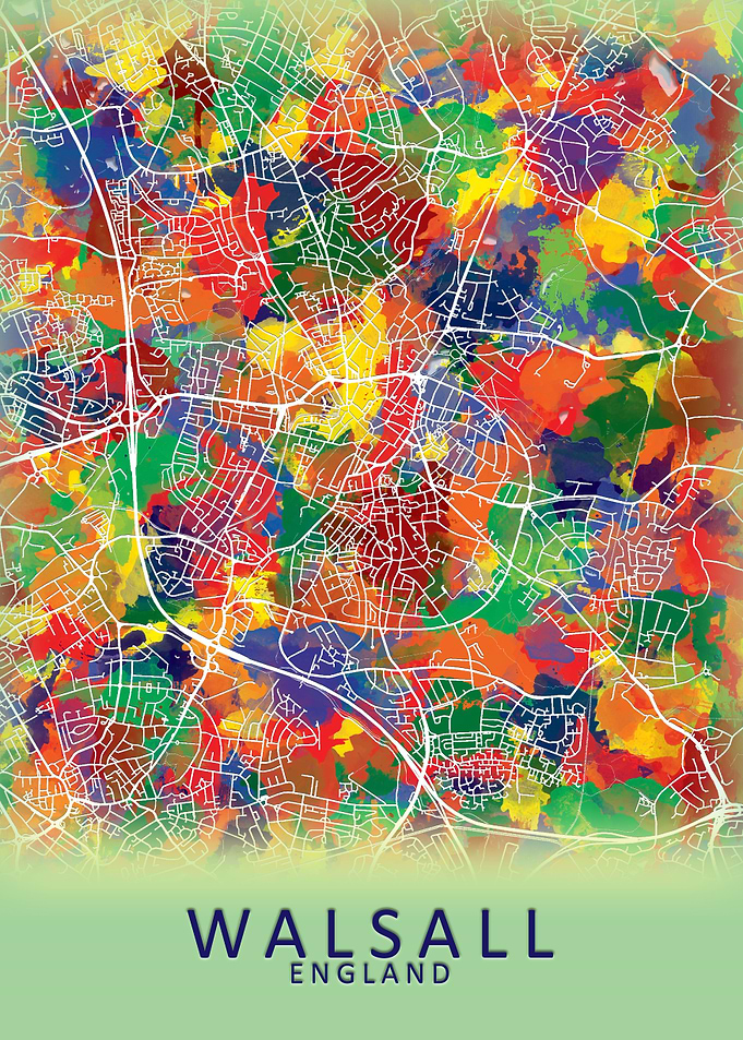 Walsall England City Map