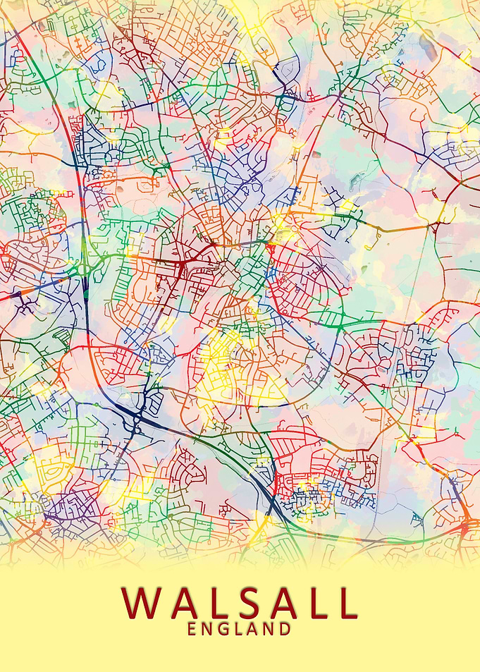 Walsall England City Map