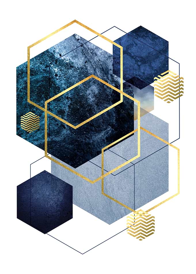 Blue Abstract Geo