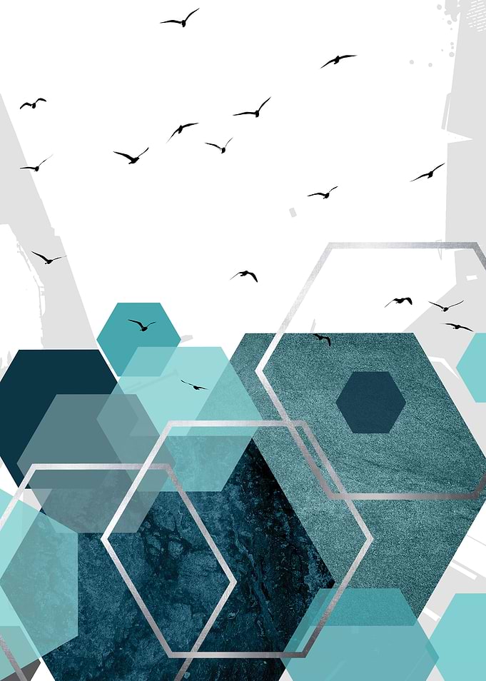 Teal Geo Landscape