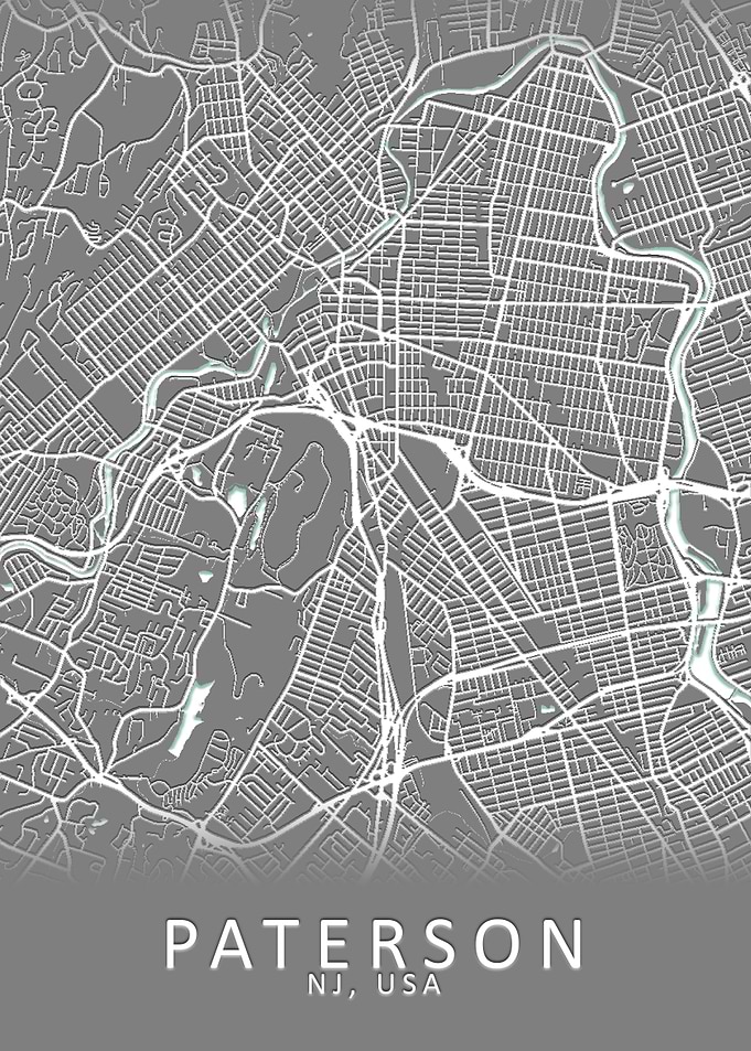 Paterson NJ USA City Map
