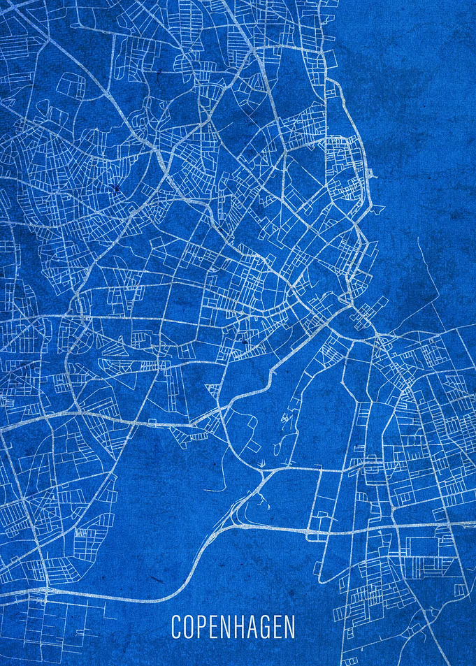 Copenhagen City Street Map
