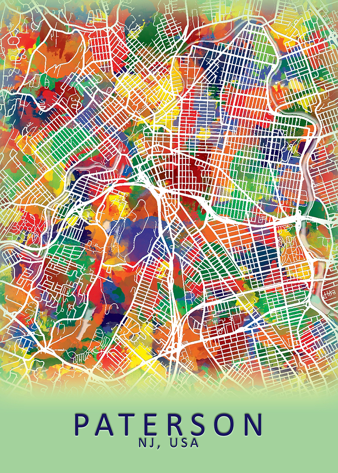 Paterson NJ USA City Map