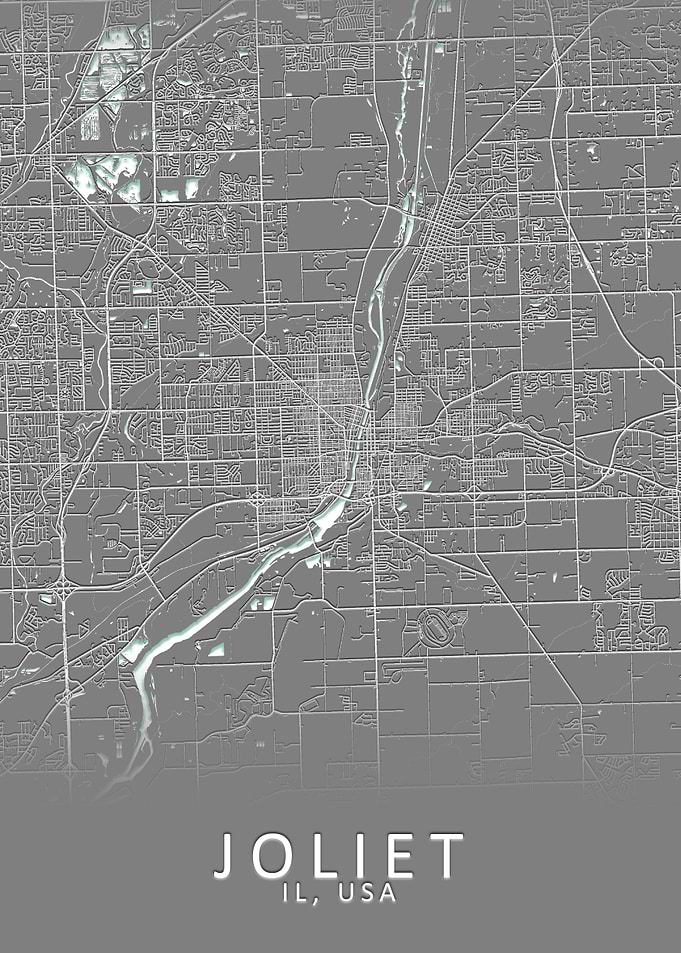 Joliet IL USA City Map