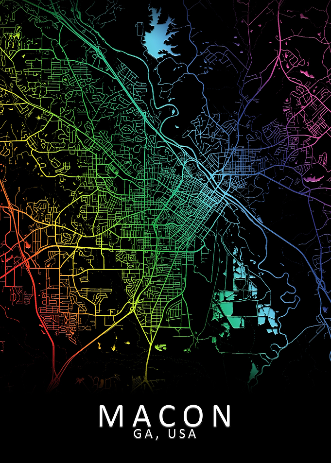 Macon GA USA City Map