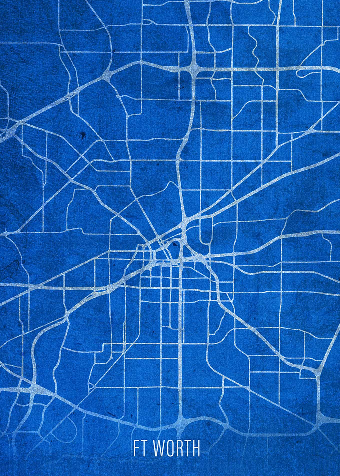 Ft Worth City Street Map