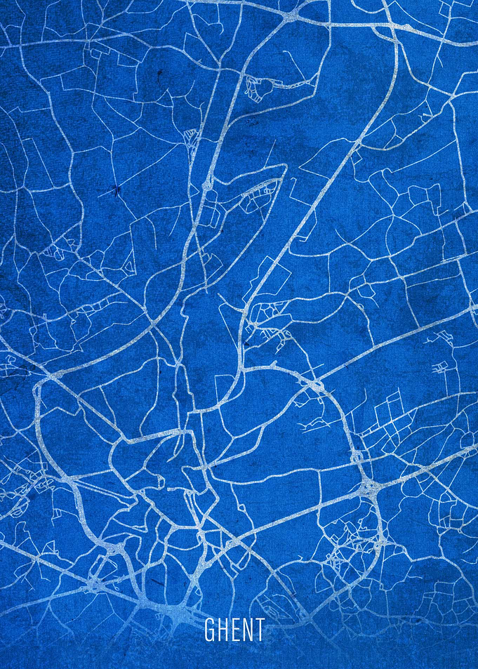 Ghent City Street Map