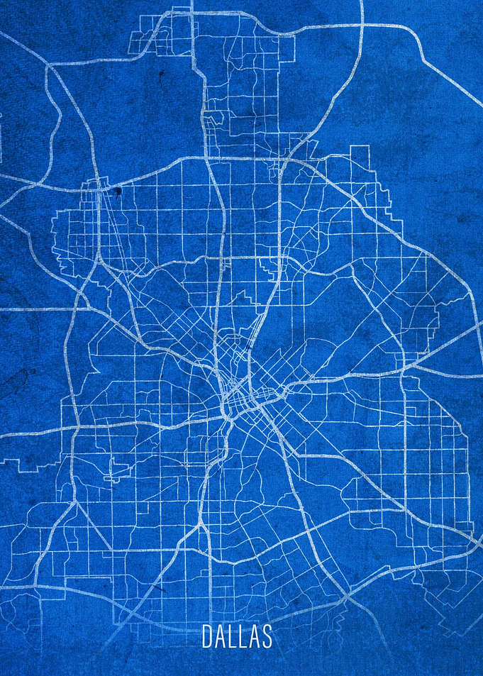 Dallas City Street Map