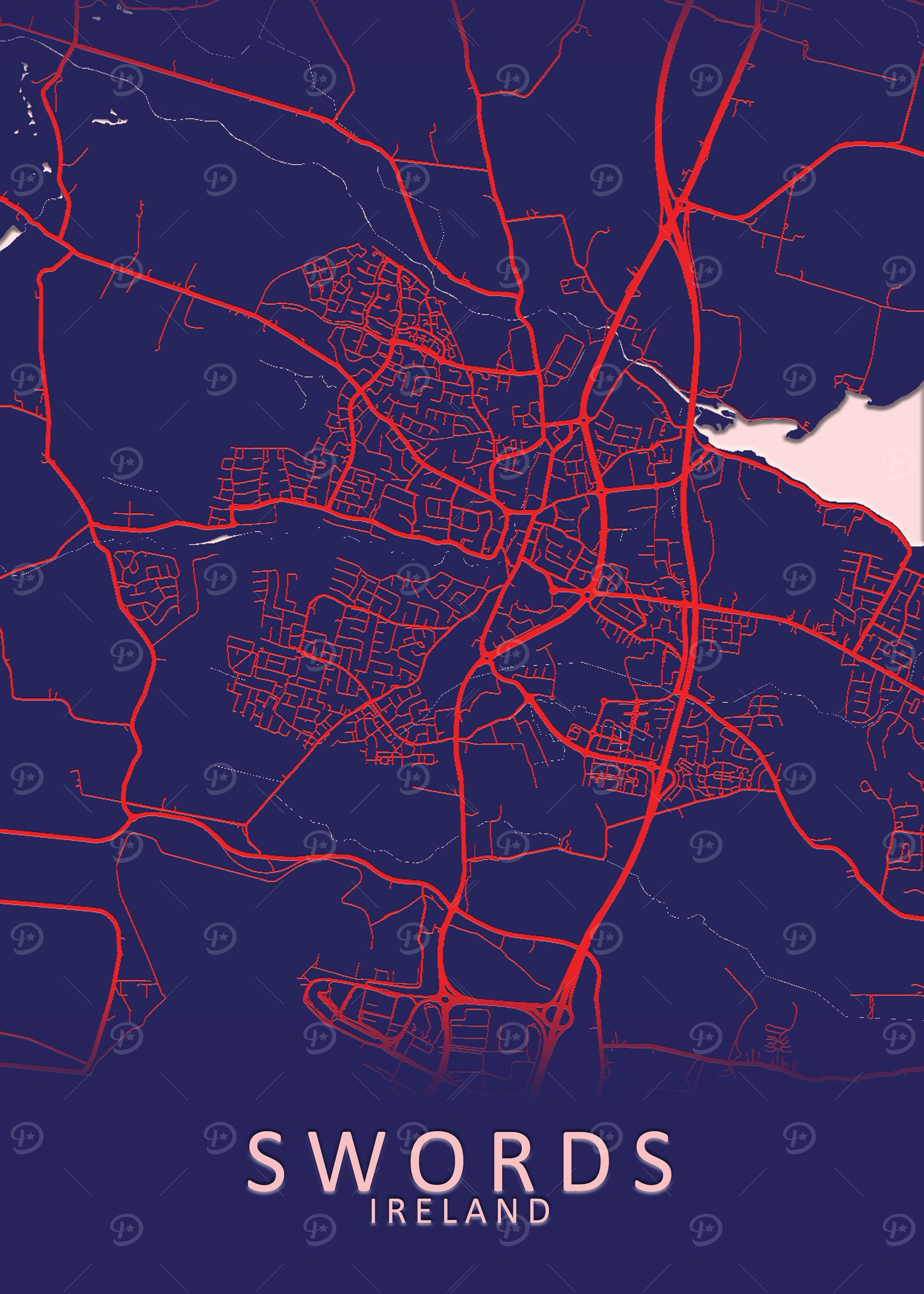 Swords Ireland City Map