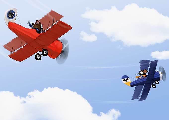 cat and mouse dogfight