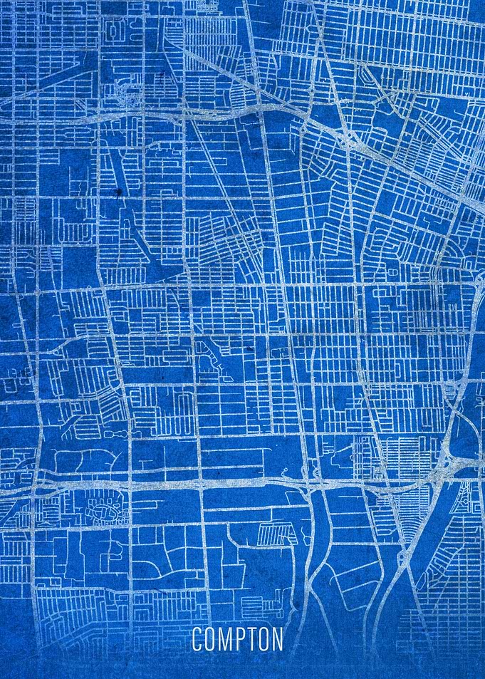 Compton City Street Map