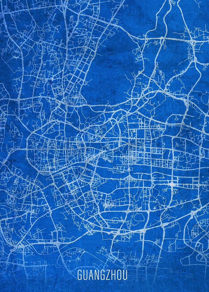 Guangzhou City Street Map