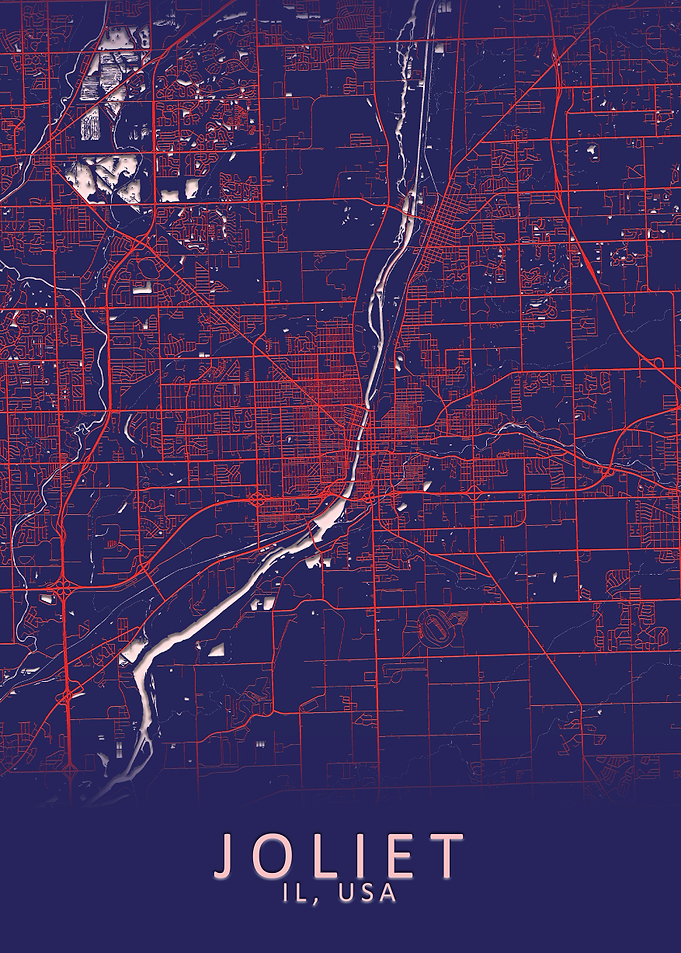 Joliet IL USA City Map