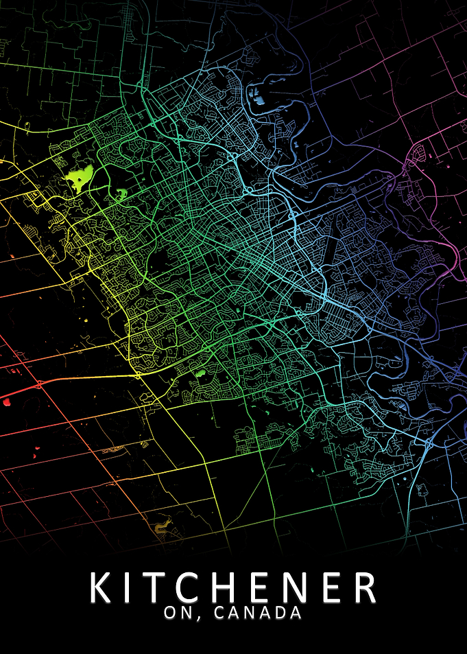 Kitchener Canada City Map