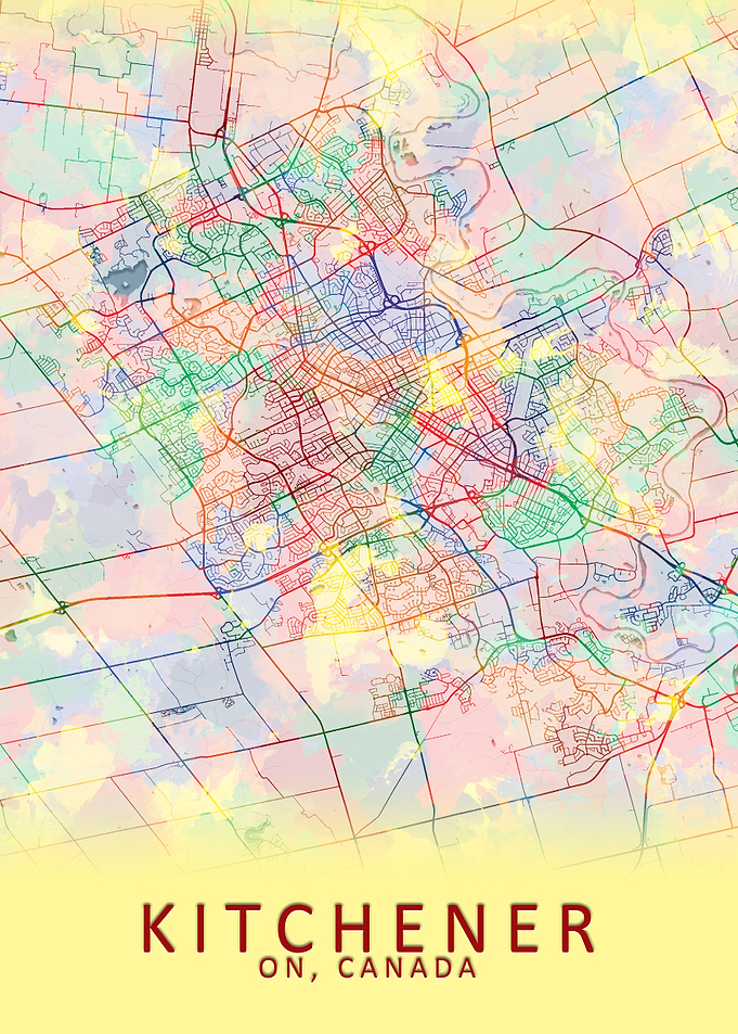 Kitchener Canada City Map