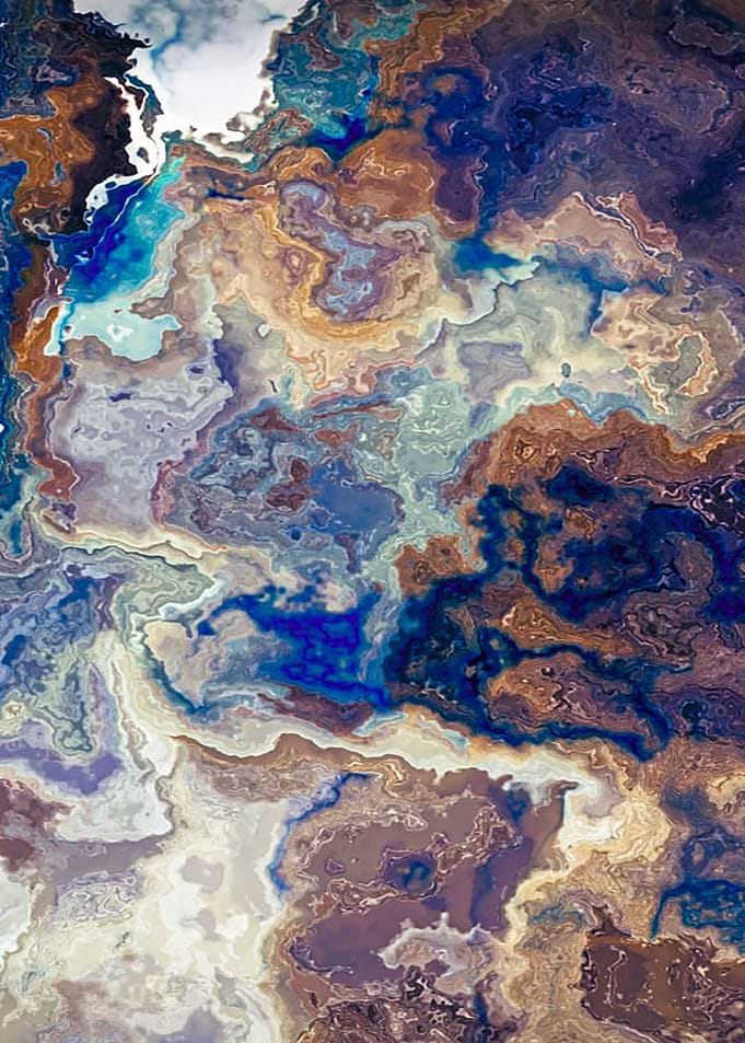 Ocean blue digital Marble