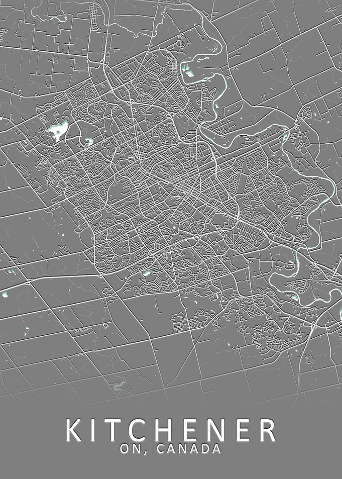 Kitchener Canada City Map