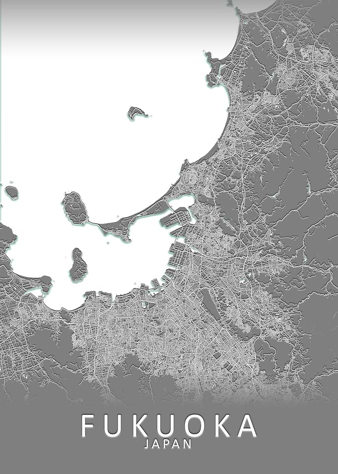Fukuoka Japan City Map