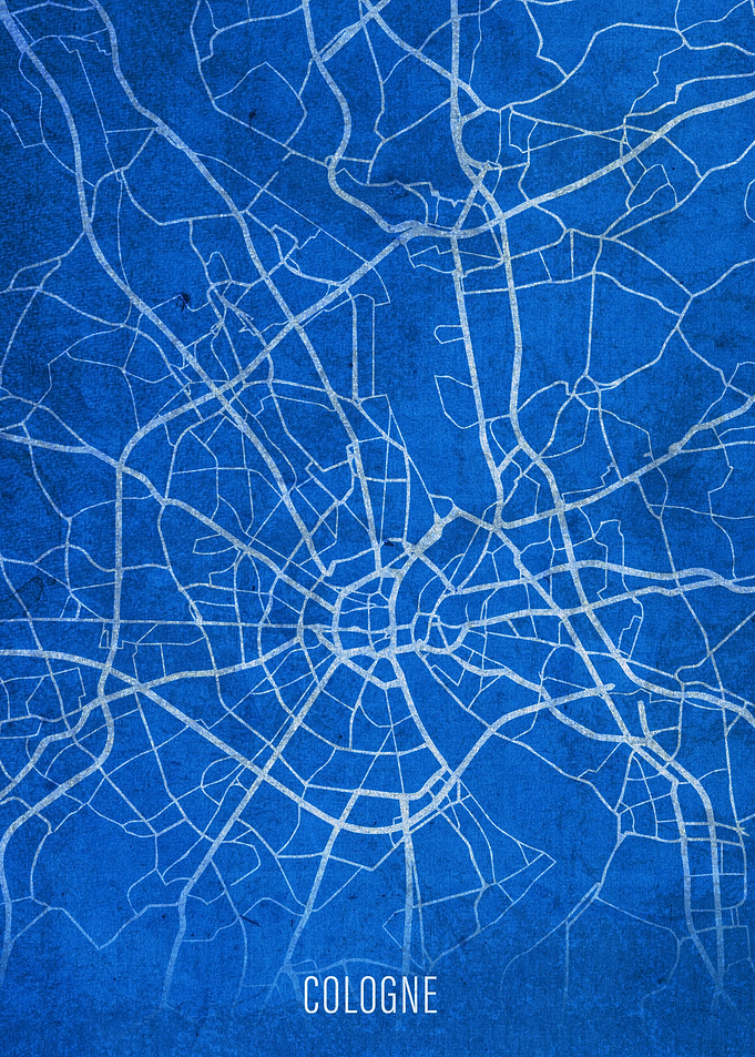 Cologne City Street Map