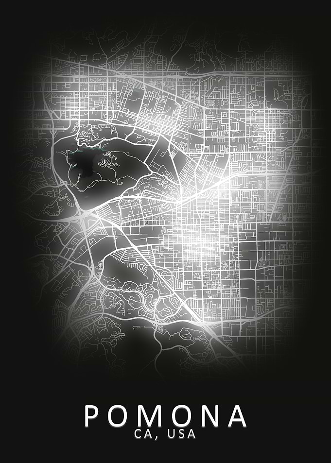 Pomona CA USA City Map