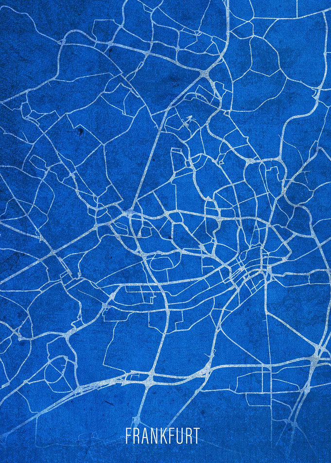 Frankfurt City Street Map