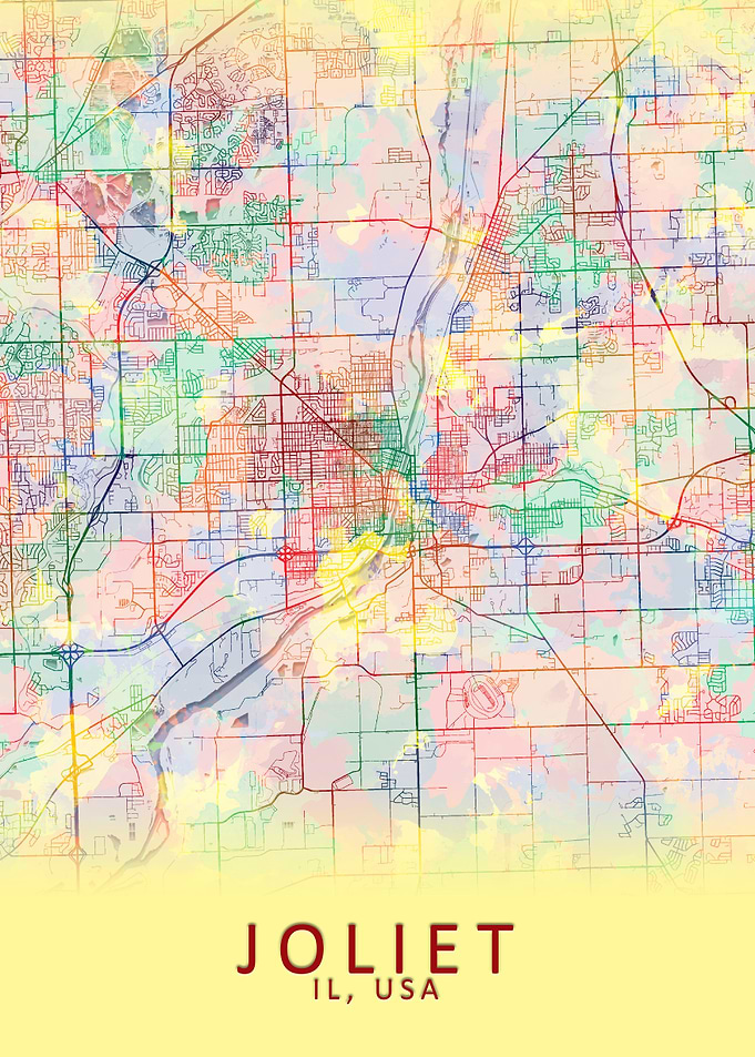 Joliet IL USA City Map