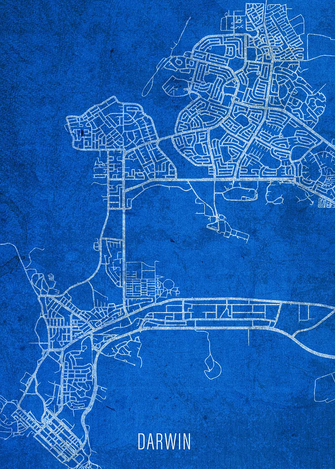 Darwin City Street Map