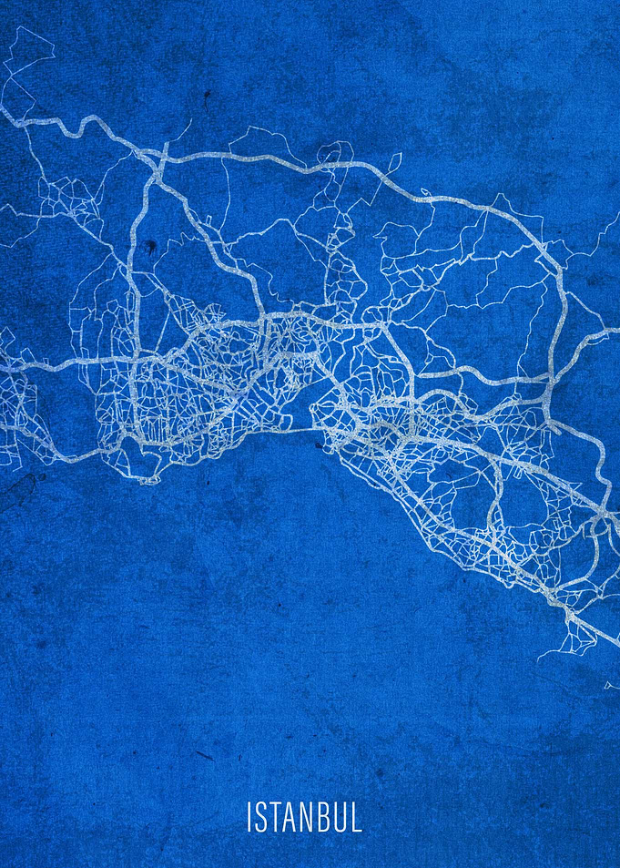 Istanbul City Street Map