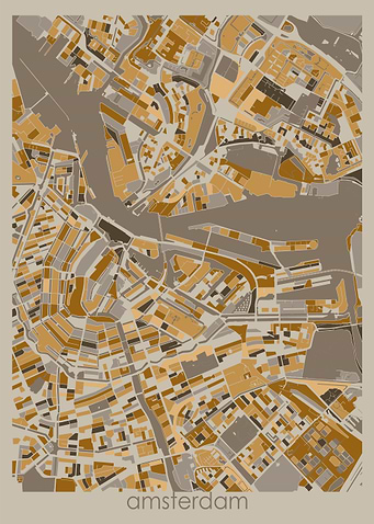 amsterdam map retro 3
