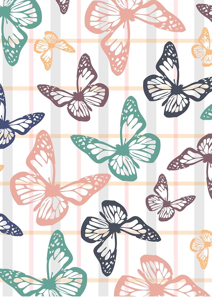 Soft colored Butterflies