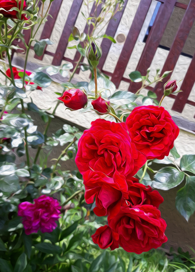 By the balcony